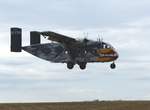 Pink Aviation Services, Short SC-7 Skyvan 3 vor der Landung auf der Piste 06 in Gera (EDAJ) am 1.9.2018