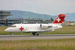 REGA Swiss Air Ambulance, HB-JRB, Bombardier Challenger 604, msn: 5530, 14.Juni 2008, BSL Basel - Mühlhausen, Switzerland.