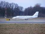 Eine private Cessna 680 Citation Sovereign (G-XBLU) in Hannover am 4.3.2009.