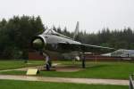 Royal Air Force English Electric F 2A Lightning XN 782 in der Luftfahrtausstellung bei Hermeskeil im strmenden Regen im Jahr 2007