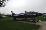 Royal Air Force Hawker Hunter F6A XF 418 in der Luftfahrtausstellung bei Hermeskeil im strmenden Regen im Jahr 2007
