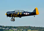 North American AT-6A Texan, N13FY, short final in Wershofen - 03.09.2016