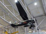 Westland Lysander, einmotoriges Verbindungsflugzeug des britischen Herstellers Westland Aircraft,   Sternmotor Bristol Mercury, Kennung MA-J, Duxford Imperial War Museum (08.09.2023)