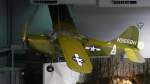 Blick von oben auf das Verbindungsflugzeug  L-5E Stinson Sentinel  im EAA Museum Oshkosh, WI (3.12.10).