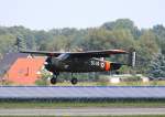 Private Max Holste MH-1521C Broussard F-GBIN beim Start auf dem Flugplatz Bautzen whrend der schsischen Flugtage am 10.08.2013