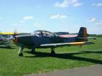 Piaggio P-149D, genannt Piggi , 4-sitziger Militärtrainer aus Italien, Erstfug 1953, flog auch bei der Deutschen Bundesluftwaffe, gesehen in Tannheim, Aug.2010