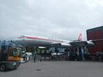 Die Convair CV 990 Coronado HB -ICC der Swiss air Im Verkehrshaus Luzern am 26.9.21 