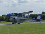 De Havilland DH 89 Dragon Rapide, D-ILIT auf dem Weg zum Start in Gera (EDAJ) am 16.8.2019