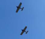 2mal Junkers F 13, HB-RIA und HB-RIO, beim �berflug in Gelnhausen (EDFG) am 11.7.2026