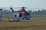Agusta-Westland AW139, beim Auftanken am Freiburger Flugplatz, Feb.2012