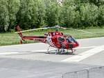 Air Zermatt, Airbus H125, HB-ZVS, 13.5.23, Heliport Raron.