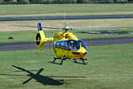 H 145 D-HYAH des ADAC hovert zur Werfthalle in EDKB - 18.09.2025