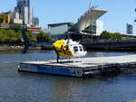 VH-NDV, Bell 206 Jet Ranger III, Professional Helicopter Services, Melbourne Helipad-Batman Park, 15.1.2018