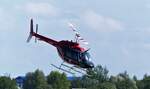 Helicopter Service Thüringen, Bell 206B JetRanger III, D-HSTA gestartet in Gera (EDAJ) am 26.8.2023