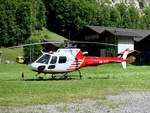 Air Glaciers, Ecureuil AS.350 B2, HB-ZCZ, 18.6.22, Heliport Lauterbrunnen.