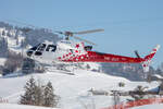 Air Glaciers, HB-ZUT, Eurocopter, AS-350 B3 Ecureuil, 29.01.2023, Chateau d´Oex, Switzerland  