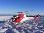 AS-350 ZK-HNQ von Glacier Heliopters auf dem Fox Gletscher in Neuseeland am 16.3.2010