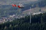 	Polizeihubschrauber   BK-117        Anflug auf Bergneustadt (Hausexplosion Sept 2010 )
