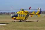 Eurocopter-Kawasaki Bk 117 A-3, D-HTIB des ADAC auf dem Flugplatz Bonn-Hangelar - 09.02.2011