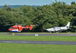 BK 117C-1 D-HAOE und Cessna 303T Crusader D-IGPS in EDRK 23.08.2016
