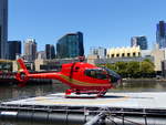 VH-JBY, Eurocopter EC 120B, Microflite Helcopter Services, Melbourne Helipad Batman Park, 15.1.2018