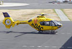 EC 135P-2, D-HDEL, ADAC vor der Werfthalle in EDKB - 16.08.2018