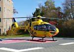 EC 135P-2, D-HHIT, ADAC Christoph Europa 1, am Helilandeplatz des Kreiskrankenhauses Euskirchen - 16.11.2019