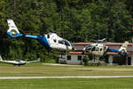 Polizei, D-HBPB + D-HBPD, Eurocopter, EC-135-P2, 10.07.2020, Unterwössen, Germany