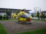 Ein EC 135 der ADAC Luftrettung am Nrburgring beim DTM Rennen am 08.08.10
