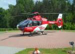 D-HDRS, Eurcopter EC-135 P2i, Christoph 60 von DRF-Luftrettung, SRH Waldklinikum Gera am 22.5.2015