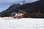 Air Glaciers, HB-XEO, Aerospatiale, SA-315B Lama, 26.01.2013, Chateau d´Oex, Switzerland            
