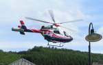 LX-HMD  Der Hubschrauber MD-902 Explorer der Luxembourg Air Rescue bei einem Einsatz in Erpeldange/Wiltz am 17.06.07.