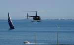 17.05.18 Hafen von Helsinki Hubschrauber OH-HEY Robinson R66 Turbinen Marine