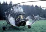 Sikorsky H 34 G-III mit offener  Motorluke  mit Blick auf den riesigen Sternmotor.