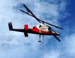 Rotex-Transport-Helikopter schwirrt gerade vor unserem Hotel in Pontresina herum, 06.