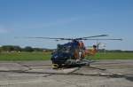Mritzflugplatz Lrz 25.07.2008 kurz nach dem  Fly-in .Es wre nett, wenn jemand Angaben zum Typ des Hubschraubers machen knnte.