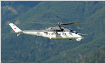 Mi-35 der tschechischen Luftwaffe (3370), einer modernisierten Version des Mi-24V, beim Training für die Airpower16 am 31.8.2016 in Zeltweg. Die sehr hohe Belichtungszeit von 1/160 macht es möglich, dass die Rotorblätter unscharf werden. Nachteil - viele Fotos werden in so einem Fall unscharf. 