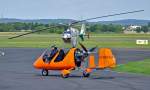 Gyrocopter D-MFFI rollt zur Tankstelle in Bonn-Hangelar 14.08.2010
