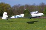 Ask13 D-0535 der Sportfluggruppe Nordholz/Cuxhaven e.V im Windenstart in Nordholz-Spieka (EDXN)
