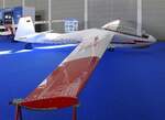SZD-9bis 1E BOCIAN, polnisches Kunstflug-Segelflugzeug D-3430, Doppelsitzer, Erstflug 1953, Spannweite 18m, ausgestellt AERO-Friedrichshafen April 2025
