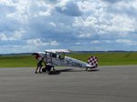 Bücker Bü-131 Jungmann, G-CDRU auf dem Weg zur Tankstelle in Gera (EDAJ) am 3.7.2016