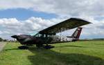Cessna 177 B Cardinal, D-EMHS auf dem Flugplatz Gera-Leumnitz (EDAJ) am 16.8.2019