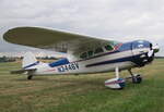 Cessna 195A N3446V auf dem Flugplatz Zwickau (EDBI) am 11.08.12