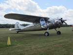 Cessna 195 N1569D am 23.08.2026 auf dem Flugplatz Zwickau (EDBI).