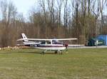 Cessna 210 L Turbo Centurion, D-EYWW vor dem Start in Moosburg auf der Kippe (EDPI) am 30.3.2021