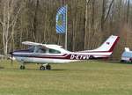 Cessna 210 L Turbo Centurion, D-EYWW auf dem Weg zum Start in Moosburg auf der Kippe ( EDPI ) am 30.3.2021