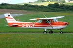 Cessna F150L (Reims), D-EEDP. Aufgenommen am 13.08.2017, Flugplatz Walldürn (EDEW).