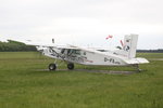 D-FEJE Fallschirmspringerabsetzmaschine Pilatus Porter PC-6/B2-H4 mit neuer Bemalung auf der Abstellposition in Ailertchen (EDGA). Aufnahmedatum: 20.05.2016