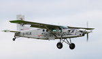 D-FEJE Fallschirmspringerabsetzmaschine Pilatus Porter PC-6/B2-H4 mit neuer Bemalung im Landeanflug in Ailertchen (EDGA).