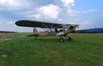 Piper J-3C-65 Cub, D-EGAF, Flugplatz Coburg-Steinrücken (EDQY), 20.7.2024